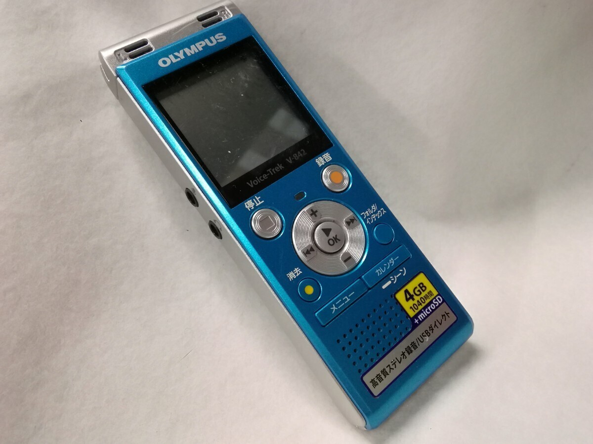 g_t P227 ☆OLYMPUS オリンパス ICレコーダー Voice-Trek V-842 ※起動・録音確認済み 初期化・フォーマット済み 【現状品】拍卖