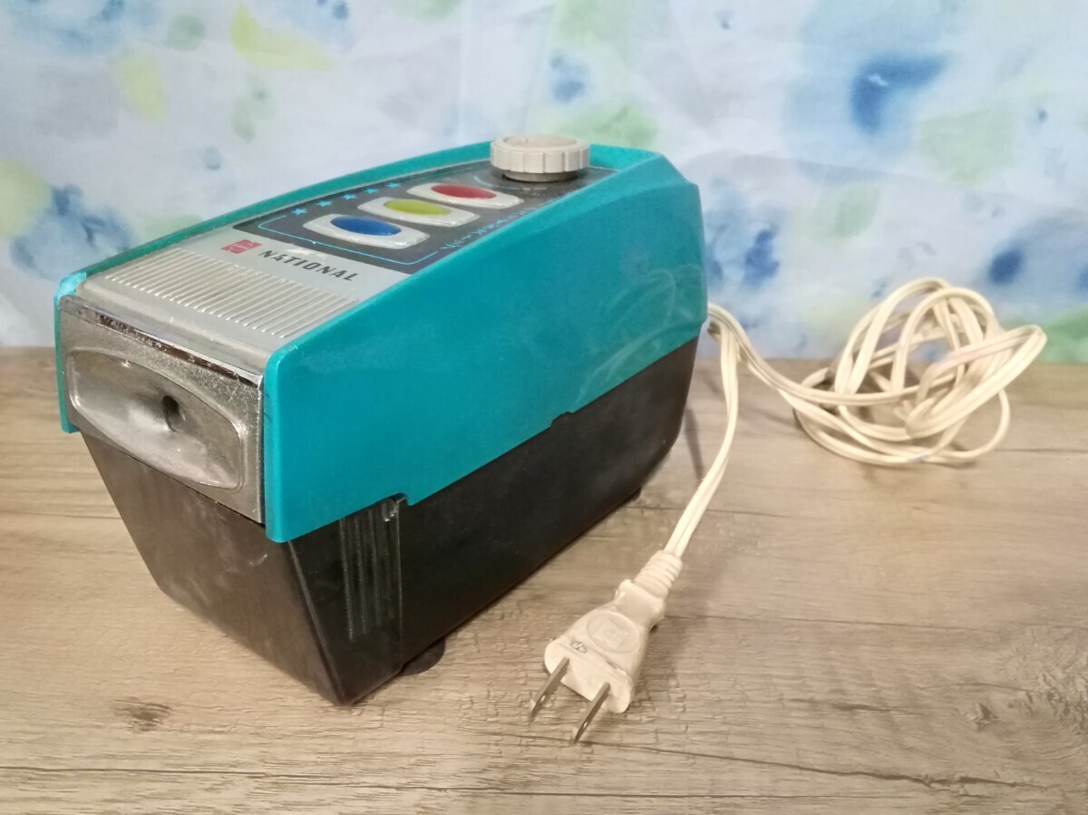 g_t K828 ☆National ナショナル 鉛筆削り 電機鉛筆削り KP‐25 昭和レトロ 動作品※全体的に使用感あり拍卖