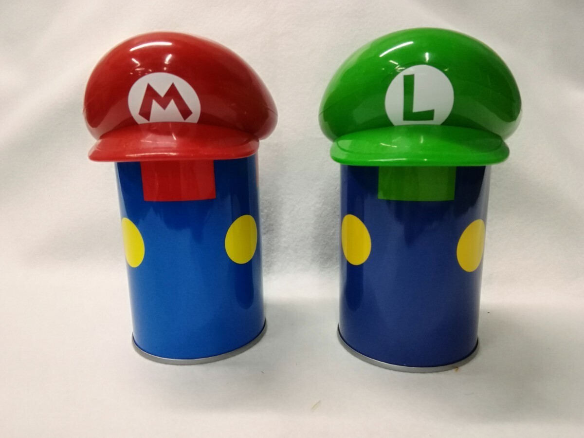 g_t N615 ☆【空缶】USJ スーパーマリオ コスチューム缶 空き缶 マリオ&ルイージ 2種セット拍卖