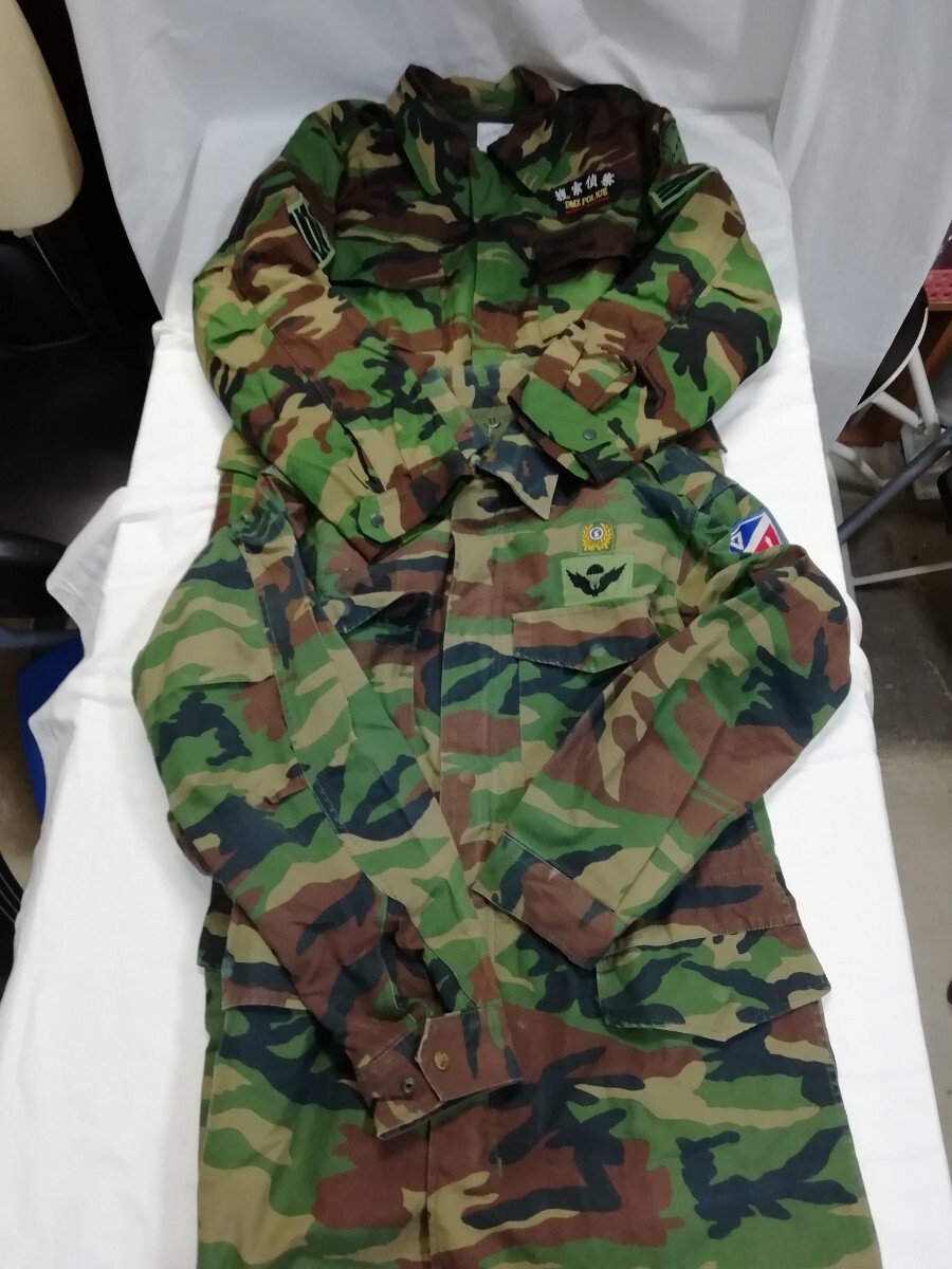 g_t P758 ミリタリーファッション 2点まとめ売り ウッドランド迷彩 フィールドジャケット BDU サバゲー 現状 古着 中古拍卖