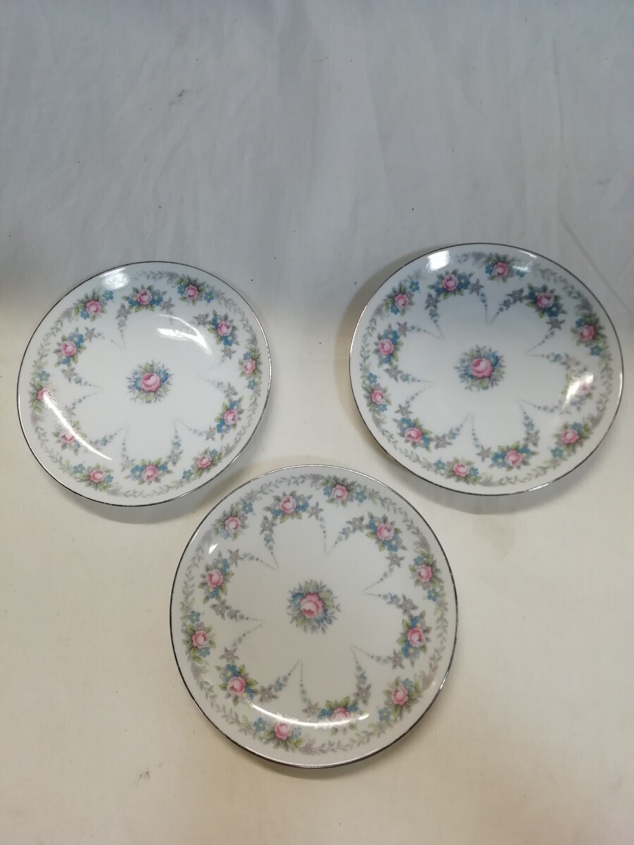 g_t N175 ノリタケ 花柄 ケーキ皿 3点セット アンティーク 洋食器 Noritake 中古拍卖