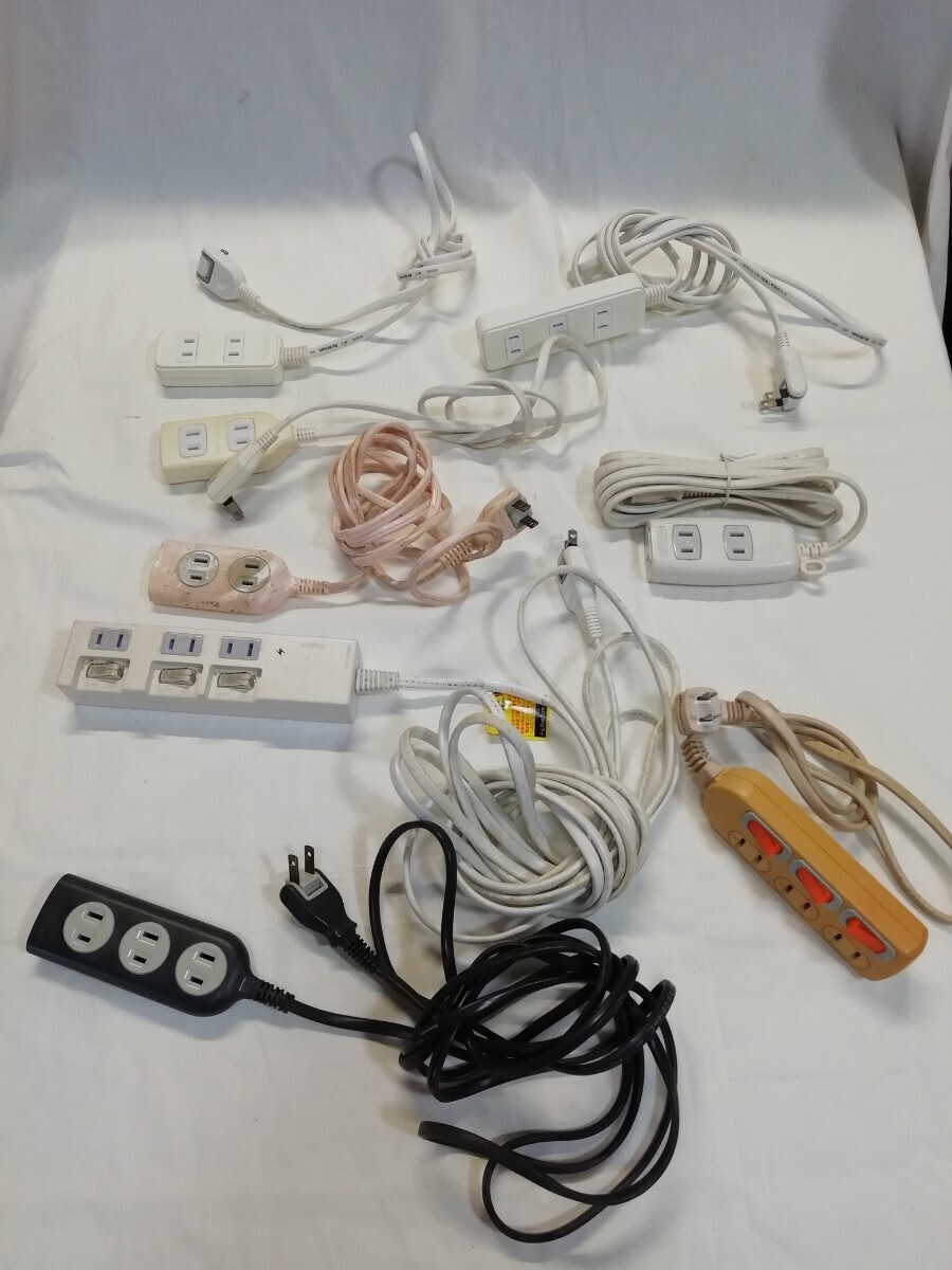 g_t P325 延長コード 電源タップ テーブルタップ 7点まとめ売り コンセント スイッチ付き 配電 現状 動作未チェック 中古拍卖