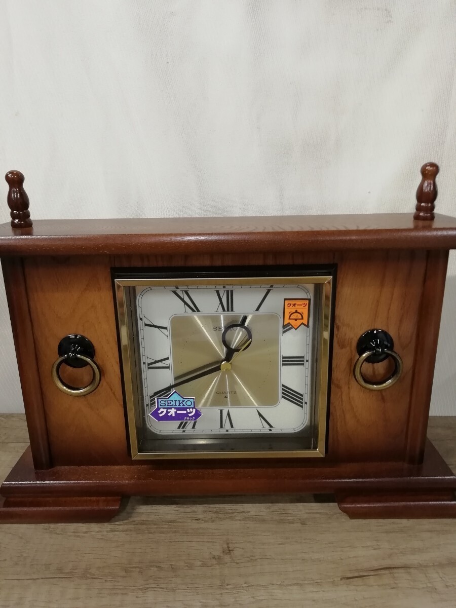 g_t K965 動作品 SEIKO クォーツ 置き時計 ワケあり 現状 セイコー インテリア 昭和レトロ 中古拍卖
