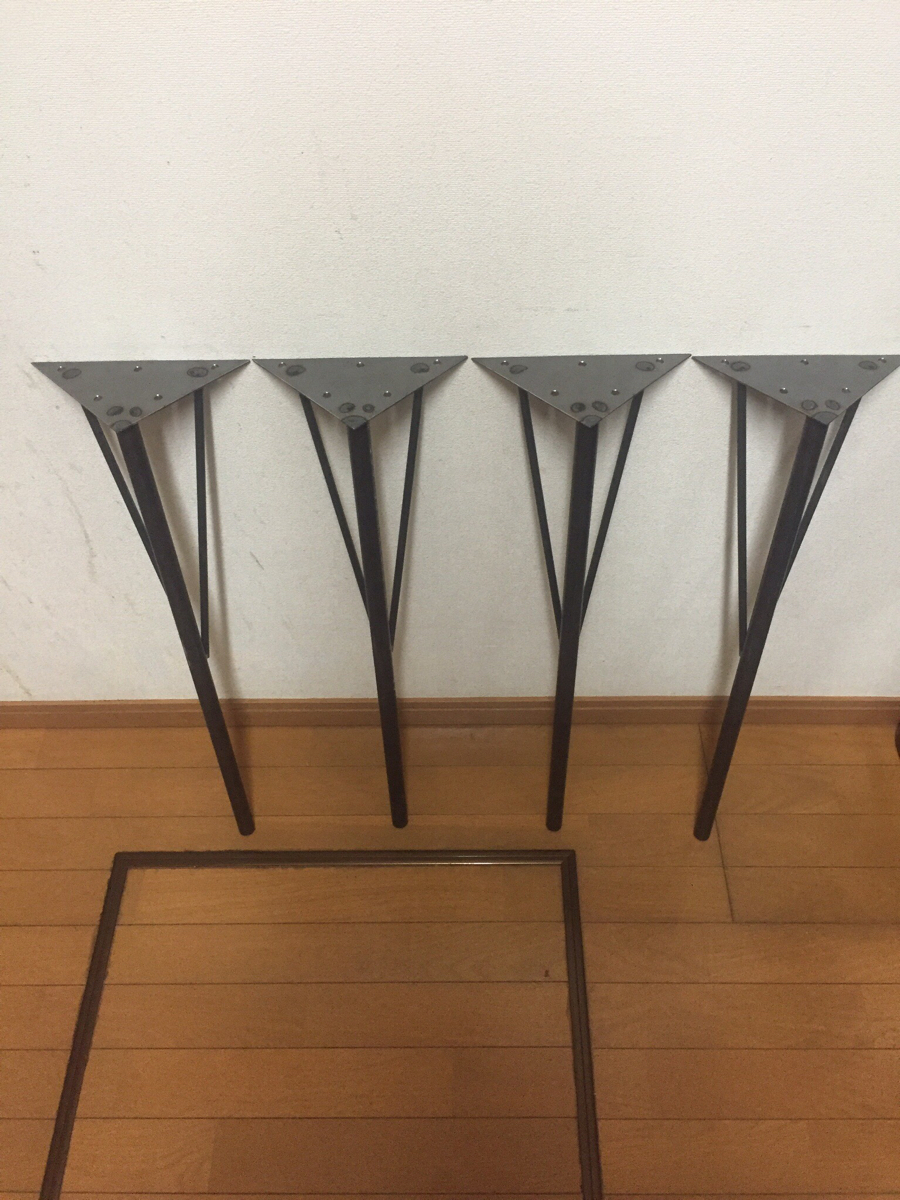 【新製品】テーブルのアイアン脚4本1組高さ約68センチ拍卖