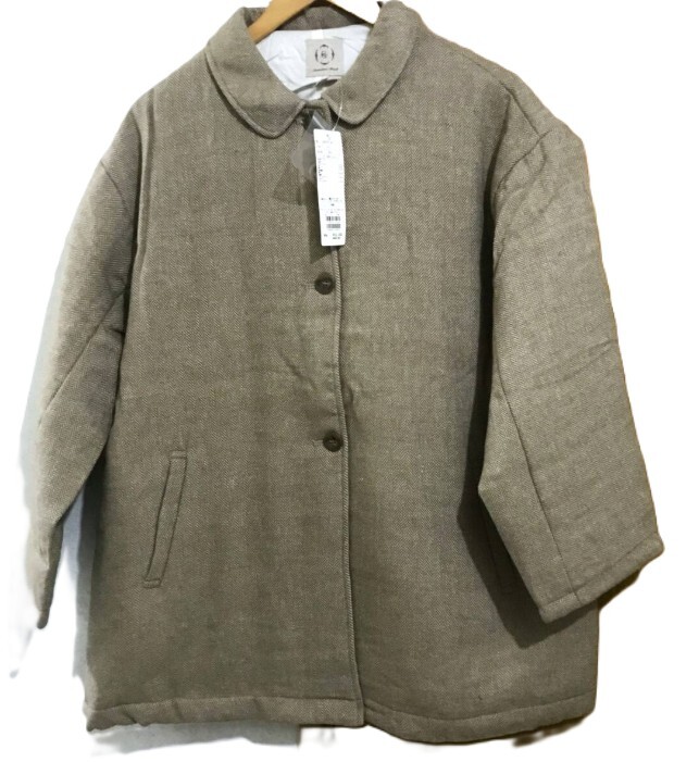 SM2 サマンサ モスモス Samansa Mos2 ヘリンボーン中綿ステンカラーコート レディース フリーサイズ カラー モカ拍卖