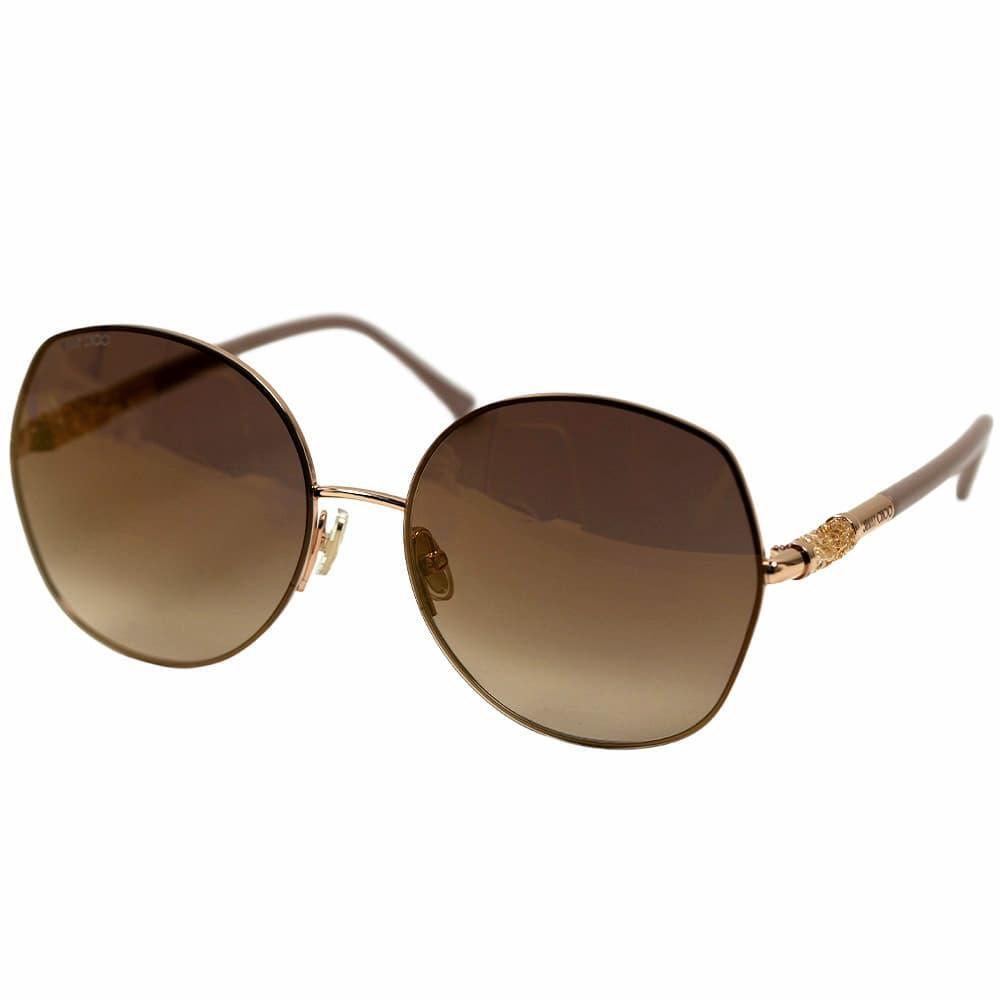美品 ジミーチュウ サングラス レディース GOLD NUDE ブラウングラデーションレンズ JIMMY CHOO MELY/S IT MELY-S-BKU-JL 長期保管品拍卖