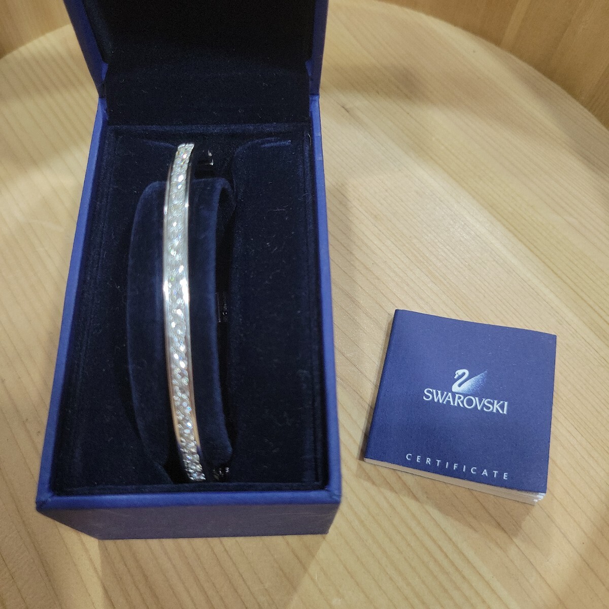 №9402 USED 箱有 美品 スワロフスキー ブレスレット 約16㎝拍卖