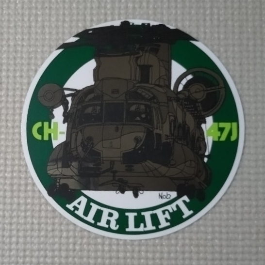 ステッカー 自衛隊 CH-47J 輸送ヘリコプター拍卖