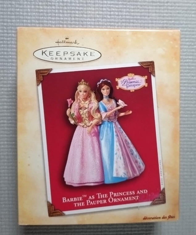 本体未使用 ホールマーク バービー 王女と村娘 オーナメント (置物) バービー Barbie as The Princess and the Pauper 2004拍卖