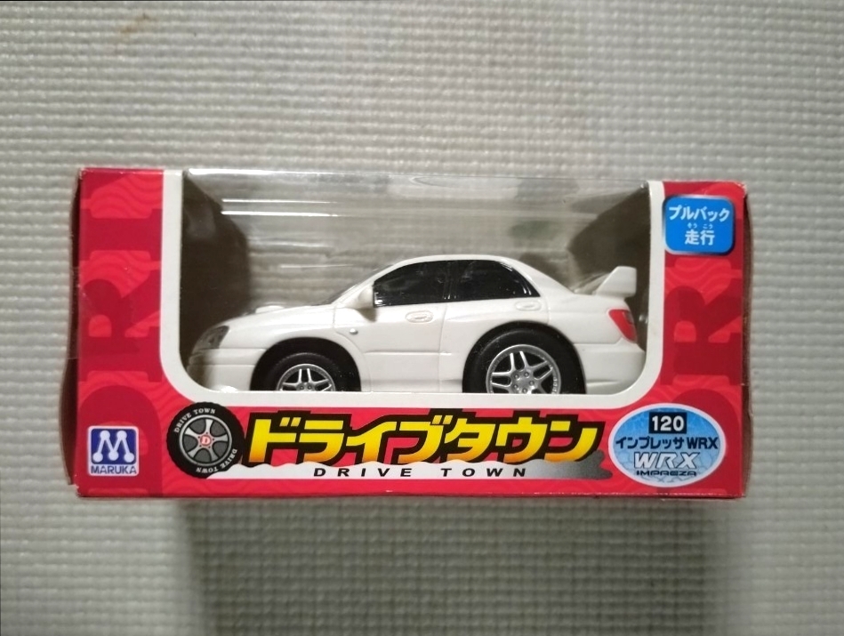 外箱未開封 プルバックカー ドライブタウン スバル インプレッサ WRX ホワイト系 10cmサイズ マルカ 拍卖