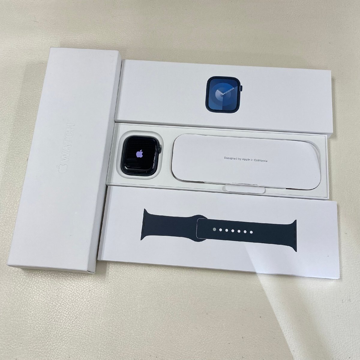 ☆良品/中古品☆Apple Watch Series 9 45mm GPSモデル MR9A3J/A ミッドナイトアルミニウムケース スマートウォッチ拍卖