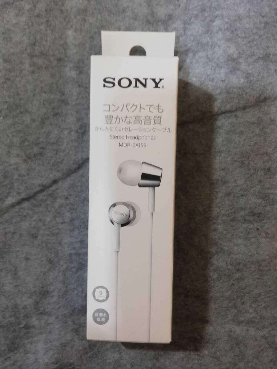 SONY ソニー ステレオヘッドホン MDR-EX155 ホワイト拍卖