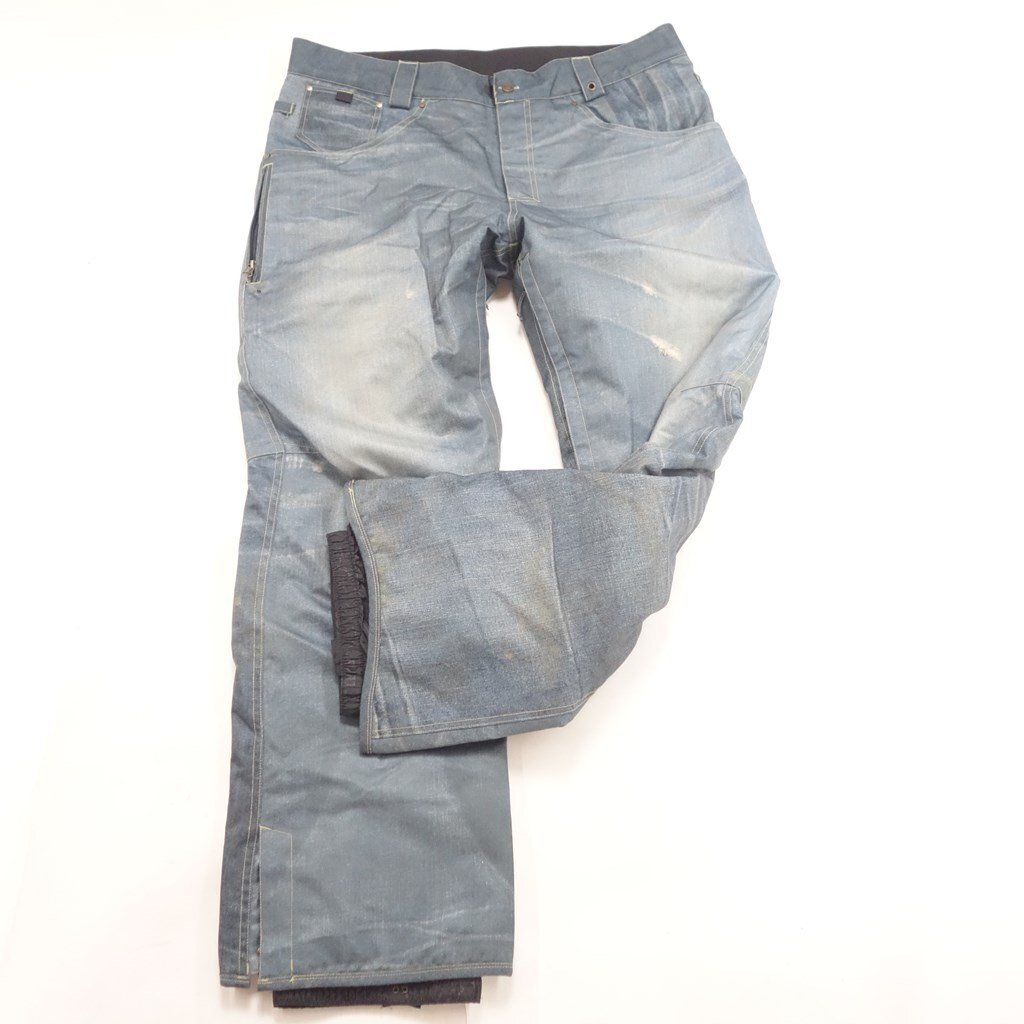 中古 キレイ 24/25 686 DECONSTRUCTED DENIM P Indigo Denim メンズXLサイズ スノーボードパンツウェア ロクハチロク 39709-4拍卖