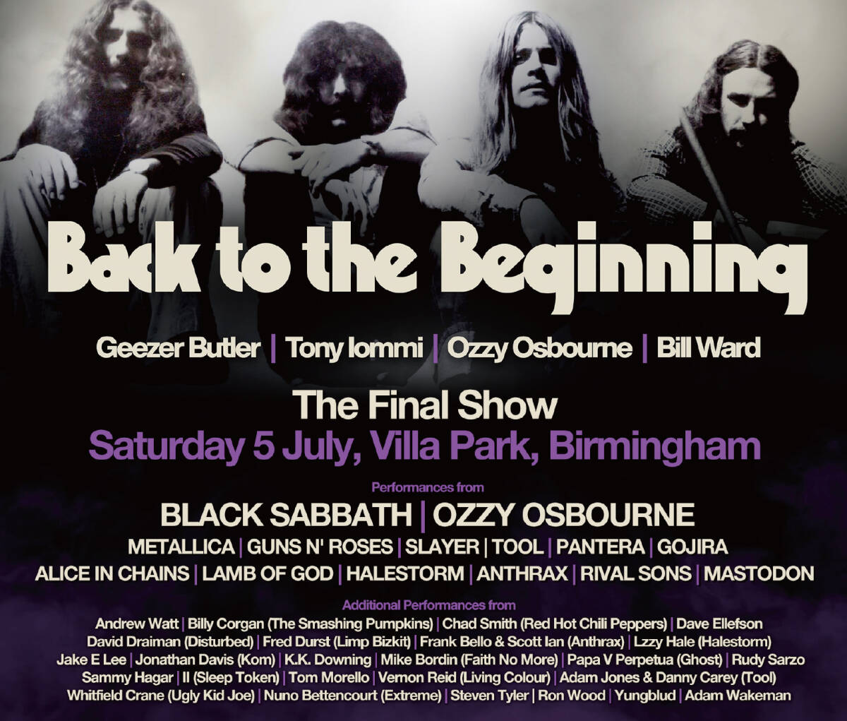 BLACK SABBATH AND FREINDS / BACK TO THE BEGINNING - OZZY, METALLICA, GUNS N' ROSES....拍卖