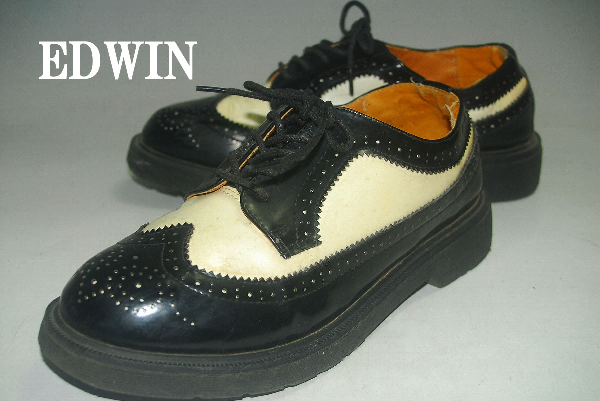 ATX2724/必見注目!最終値下げ価格!他でも出品中!早い者勝ちです!EDWIN/22.5~23㎝/M/ロー/ウイングチップ/シューズ拍卖