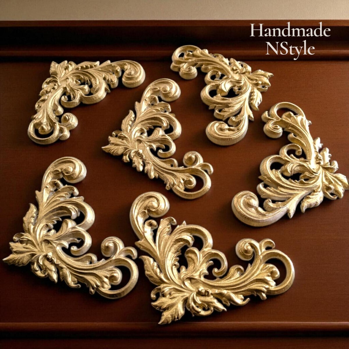 アンティーク飾り DIY 装飾 ロココ調レリーフ 6点セット拍卖