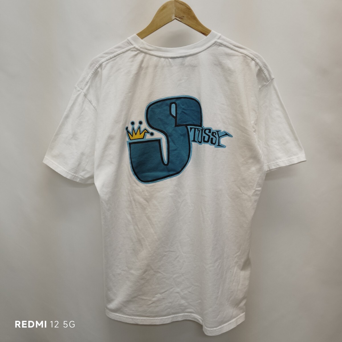 STUSSY ステューシー Phat S Tee 半袖Tシャツ ホワイト Logo XLサイズ メンズ メキシコ製 クラシックビッグロゴ コットン 拍卖