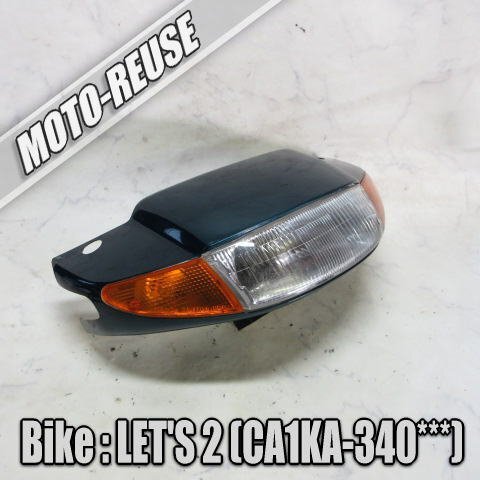 □【レッツ2 LET'S2 CA1KA】純正ライトASSY ヘッドライト フロントウインカー アッパーカウル □K78512拍卖