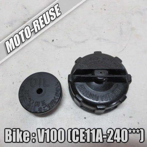 □【アドレスV100 CE11A 2st】純正タンクキャップセット 燃料キャップ オイルキャップ ガソリンキャップ 給油口□K67472拍卖