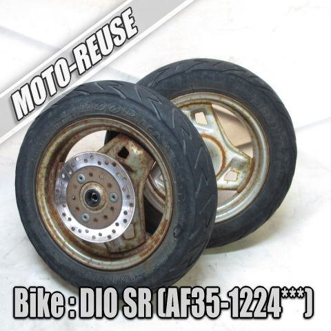 □【ディオSR DIO SR AF35】純正ホイールセット 前後 フロント リア □K75912拍卖