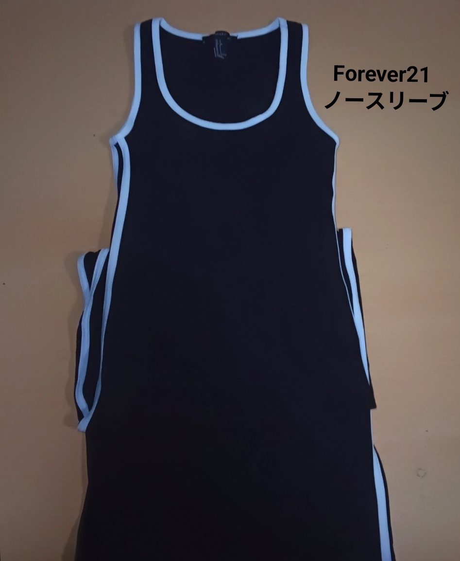 Forever21 ノースリーブ ワンピース 黒 Sサイズ拍卖