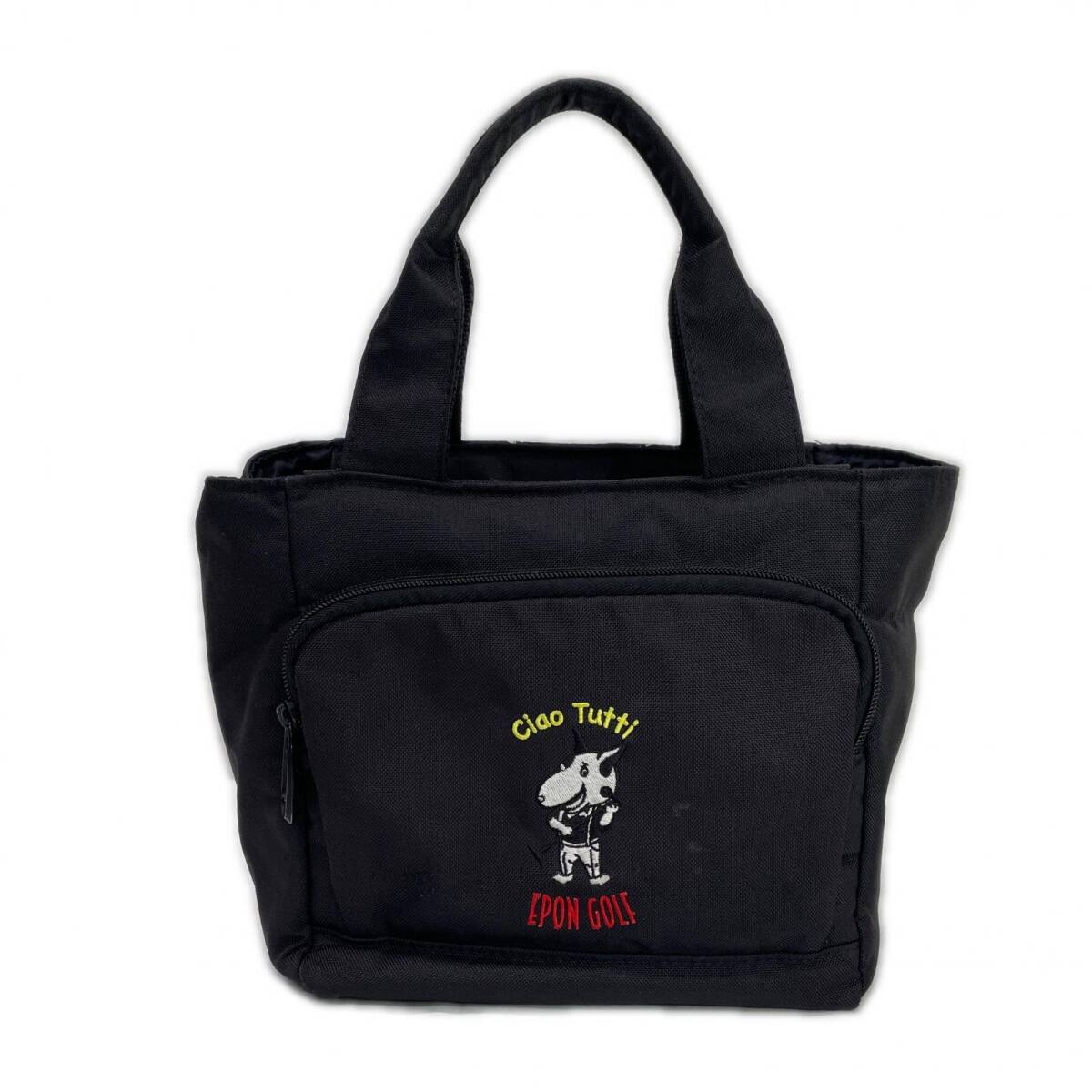 coco 中古 エポン EPON カートバッグ 黒 ブラック ペットボトルホルダー付き ラウンドバッグ レターパックプラス発送可 K021898拍卖