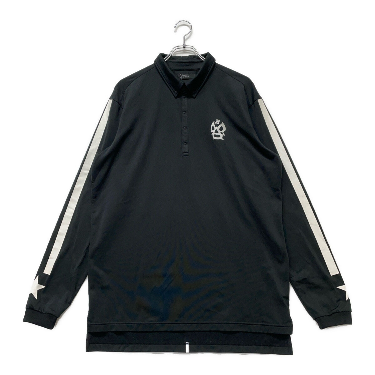 coco 中古 ラッセルノ RUSSELUNO メンズ 長袖ポロシャツ 6(LL) 黒 ブラック ボタンダウン 裏起毛 レターパックプラス発送可 K0056拍卖