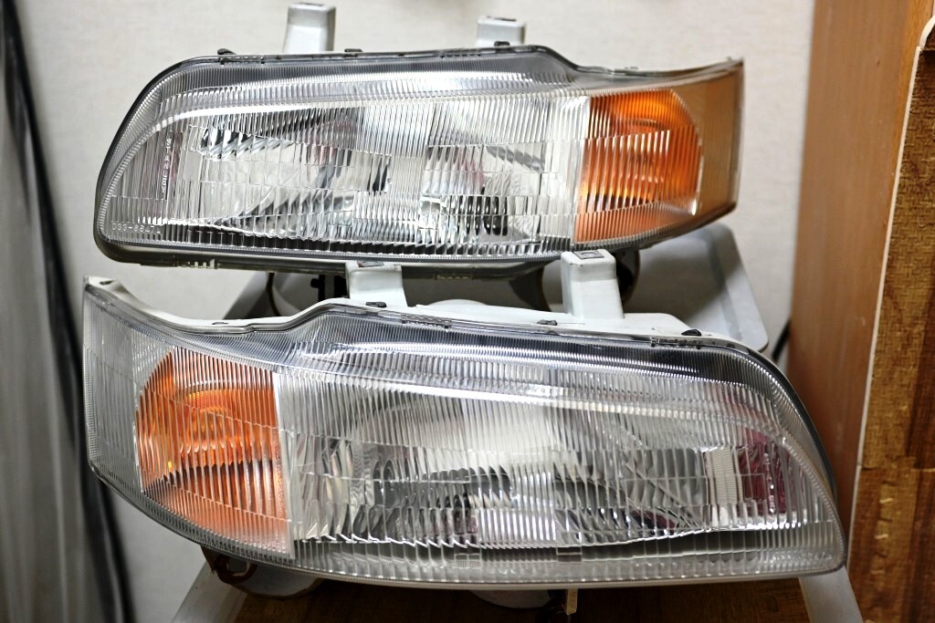 廃盤希少 綺麗 黄ばみ無し 破損なし HONDA PP1 ホンダ ビート 純正 左右 ヘッドライト ③ STANLEY 033-6647 コーティング拍卖