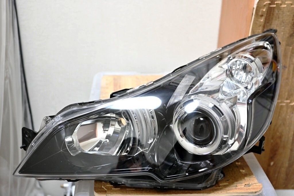 100円売切り SUBARU スバル レガシィ BM9 BR9 前期 純正 ブラック HID 左側 ヘッドライト KOITO 100-20061 5N 拍卖