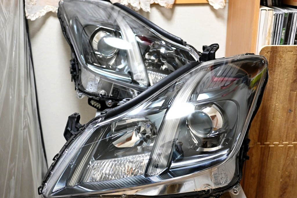 綺麗 黄ばみ無し GRS200 GRS202 GWS204 200系 クラウン アスリート 純正 HID 左右 ヘッドライト STANLEY 30-341① B コーティング拍卖