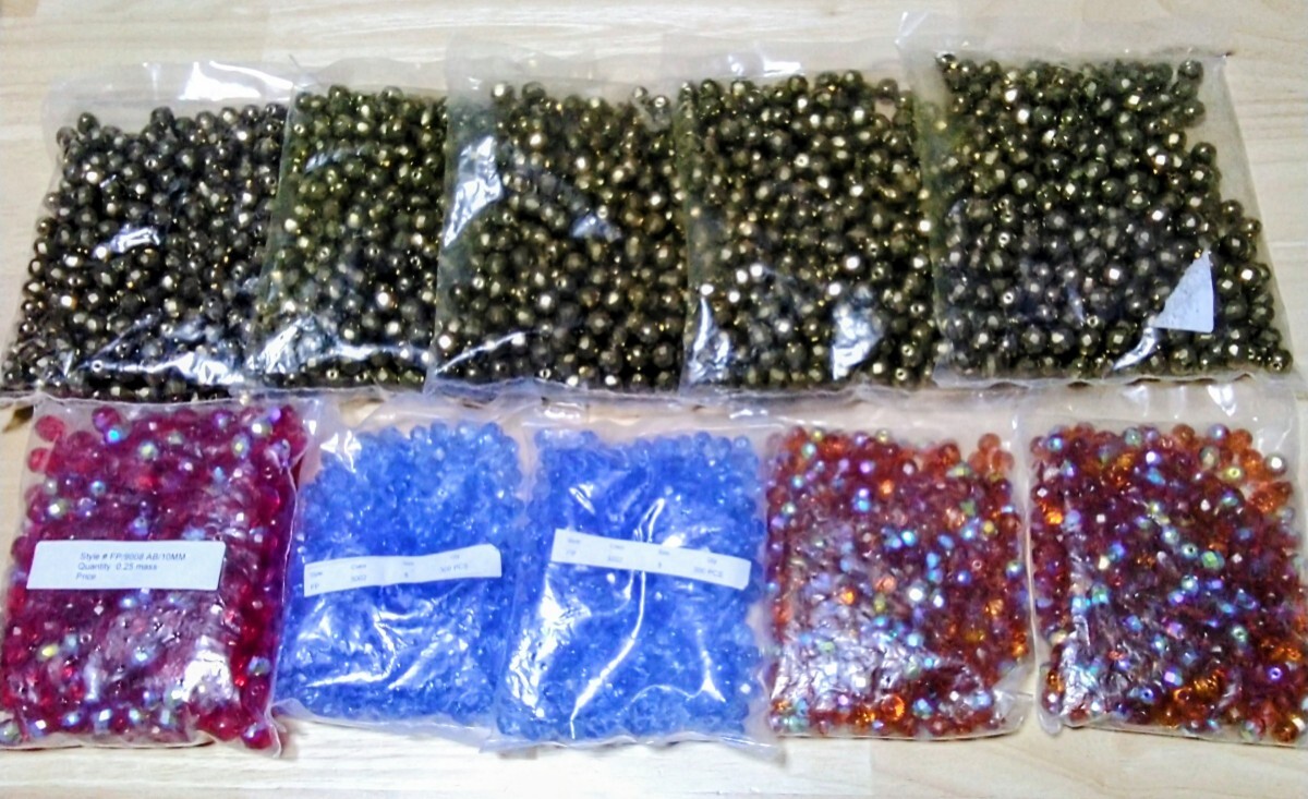 チェコビーズ大量 ファイヤーポリッシュ 8MM/10MM 約3kg 新品・未開封・未使用拍卖