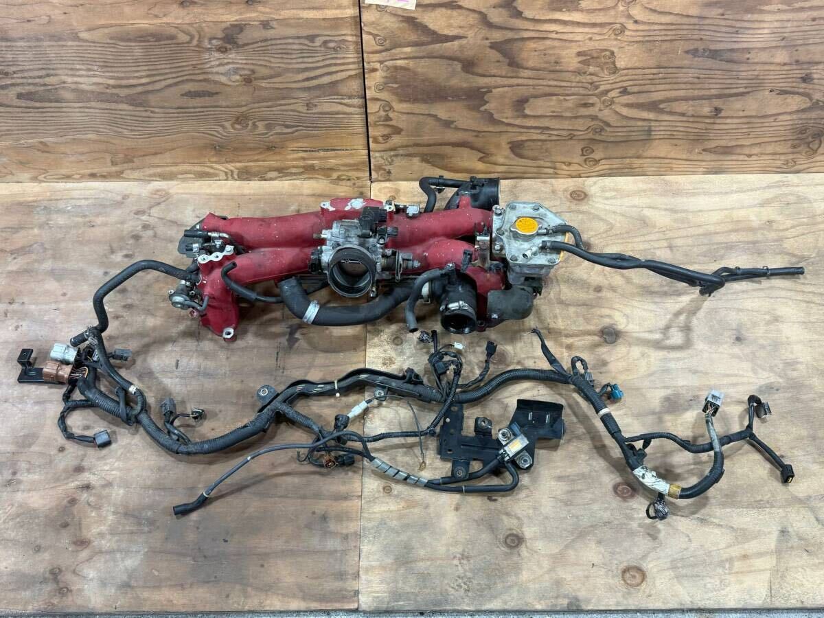 スバル 純正 インマニ セット 赤 マニホールド ハーネス付き GDB インプレッサ WRX STI 取外品 #92拍卖