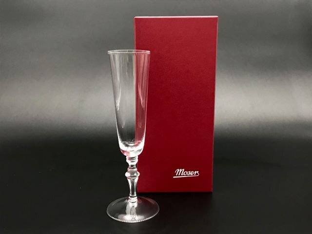 Moser モーゼル Mozart モーツアルトシャンパンフルート シャンパングラス クリア ブランド食器 化粧箱あり拍卖