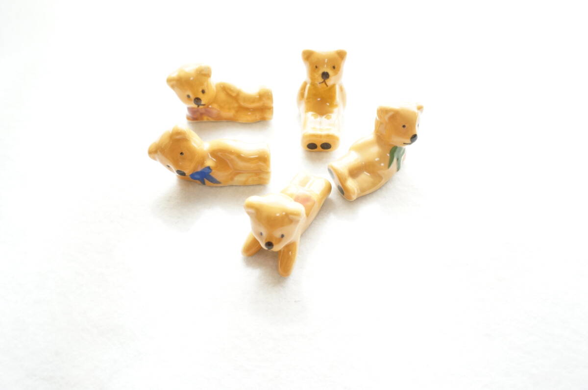 「未使用」 かわいいクマの箸置き 箸置き 5個セット はしおき拍卖