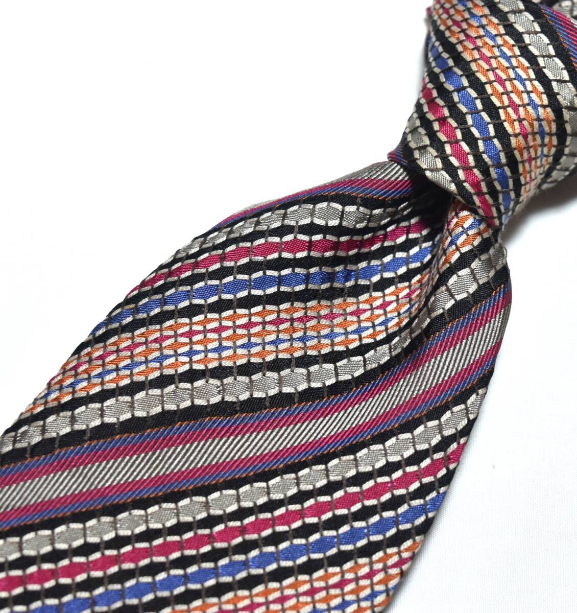 E756☆MISSONI ネクタイ パターン柄☆3本以上送料無料☆拍卖