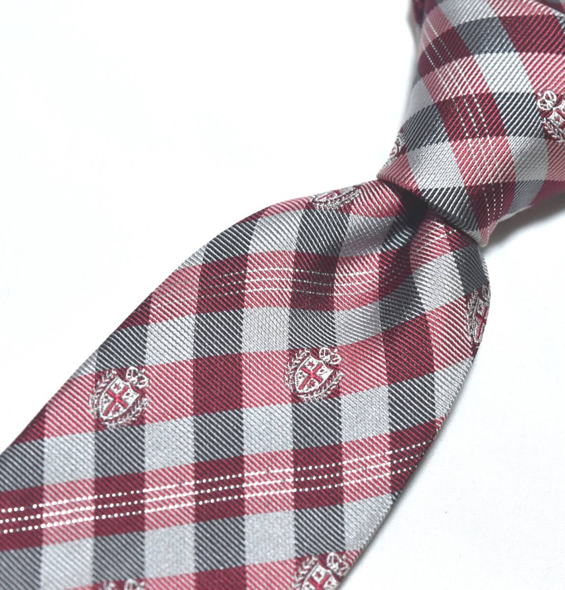 E558☆クリスチャンラクロワ ネクタイ チェック柄☆3本以上送料無料☆拍卖