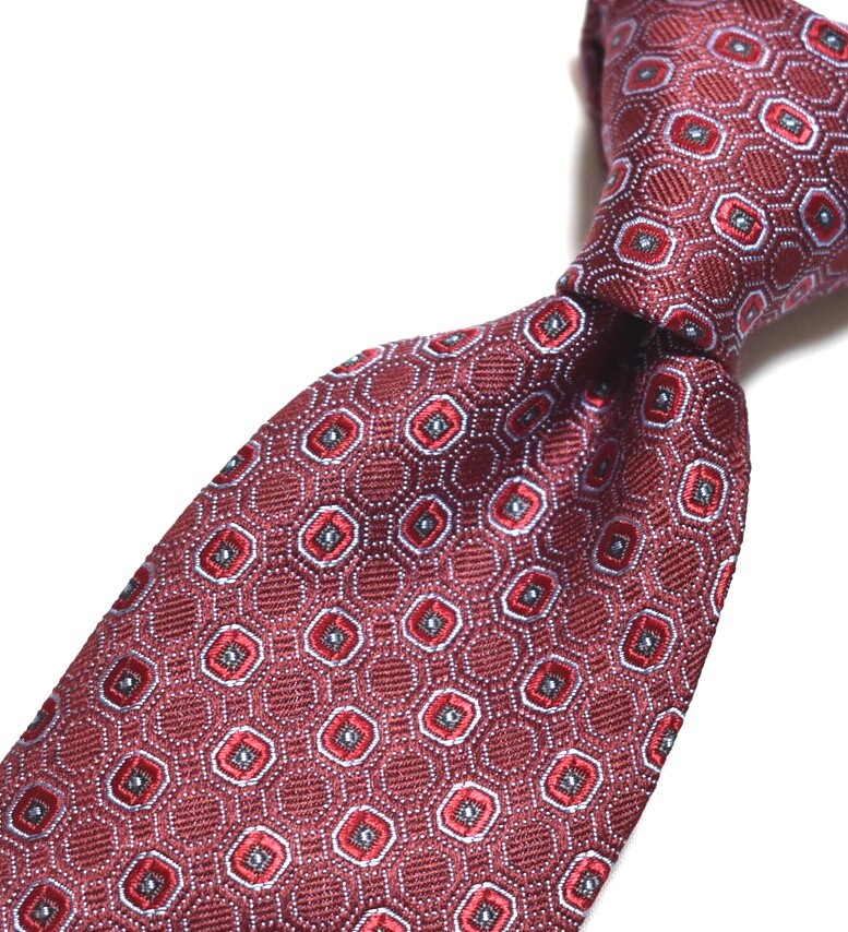 G233☆Les Copains ネクタイ パターン柄☆3本以上送料無料拍卖