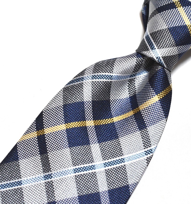 G557☆エレガンス ネクタイ チェック柄☆3本以上送料無料拍卖