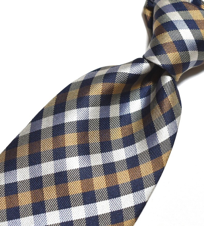 G107☆DAKS ネクタイ チェック柄☆3本以上送料無料拍卖