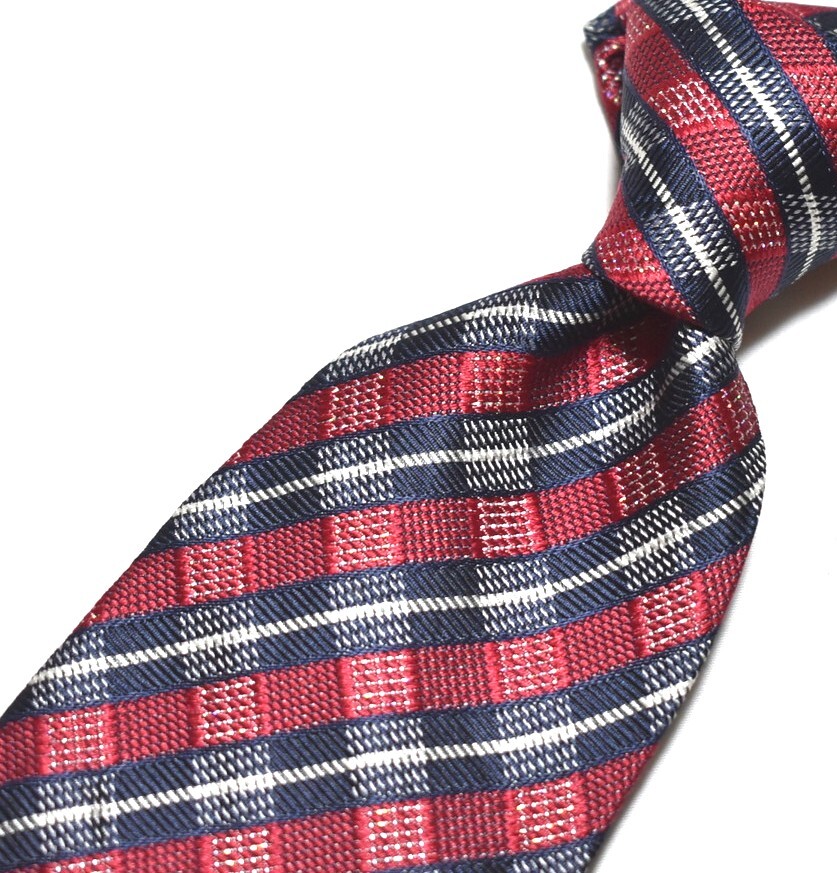 E055☆DAKS ネクタイ チェック柄☆3本以上送料無料拍卖