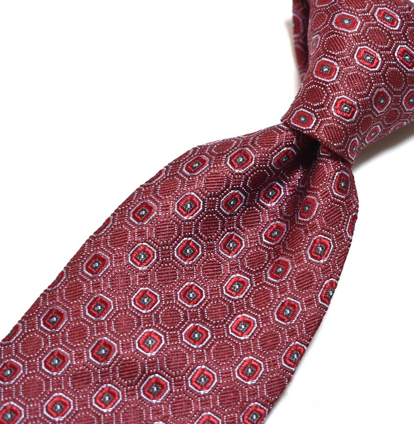 E986☆Les Copains ネクタイ パターン柄☆3本以上送料無料☆拍卖