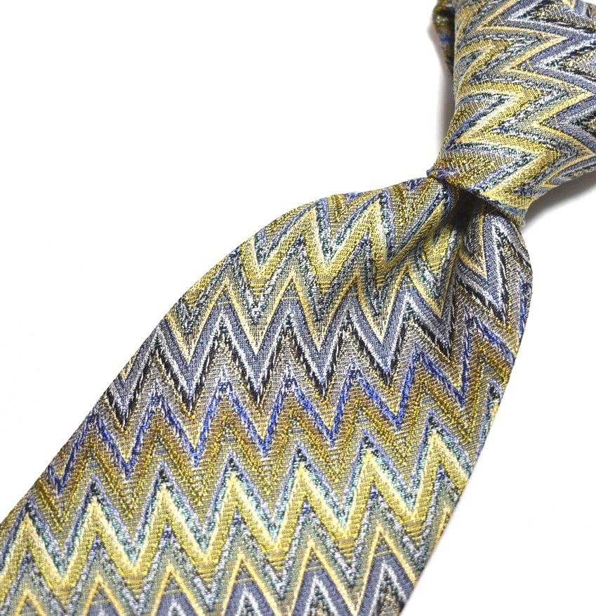 G532☆MISSONI ネクタイ パターン柄☆3本以上送料無料拍卖