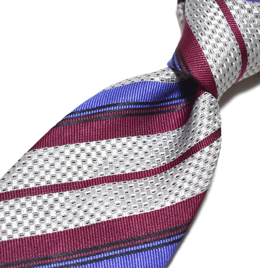 E540☆DAKS ネクタイ ストライプ柄☆3本以上送料無料☆拍卖