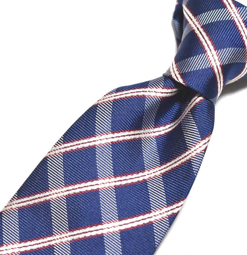 E519☆クリスチャンラクロワ ネクタイ チェック柄☆3本以上送料無料☆拍卖