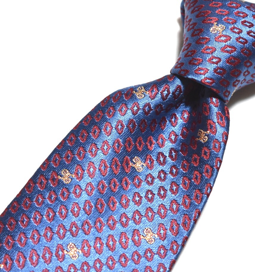 E909☆DAKS ネクタイ パターン柄☆3本以上送料無料☆拍卖