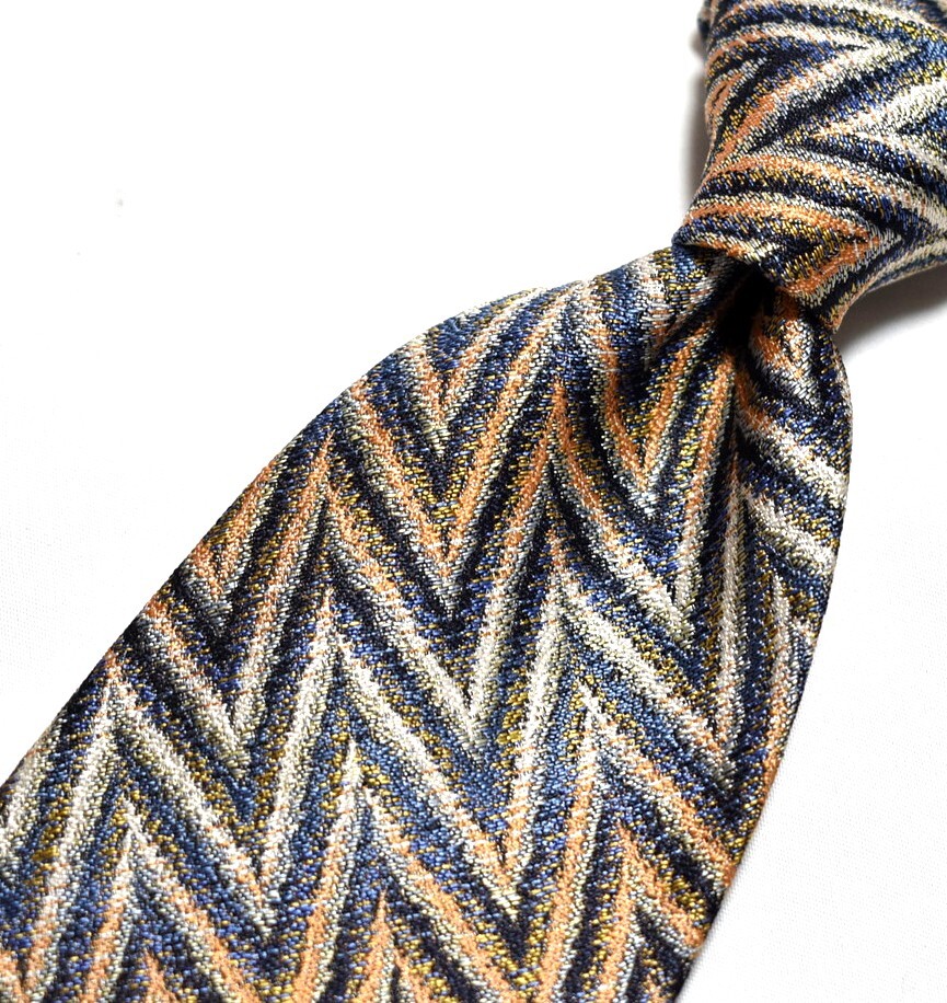 G246☆MISSONI ネクタイ パターン柄☆3本以上送料無料拍卖