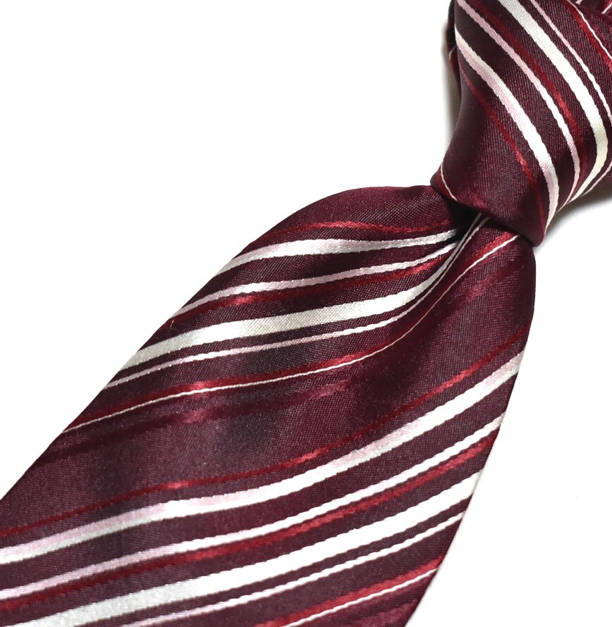 G461☆トラサルディ ネクタイ ストライプ柄☆3本以上送料無料拍卖