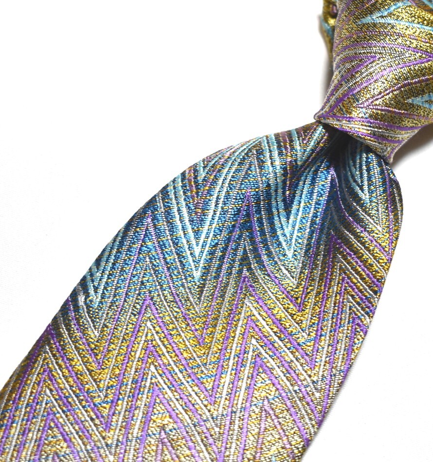 G321☆MISSONI ネクタイ パターン柄☆3本以上送料無料拍卖