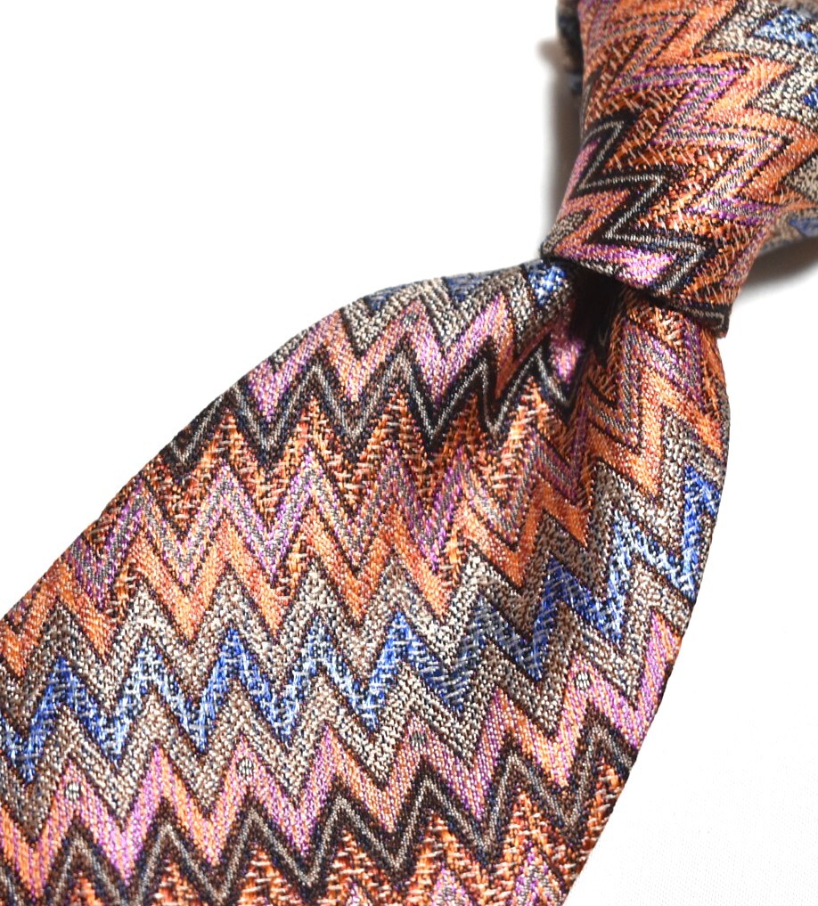 G283☆MISSONI ネクタイ パターン柄☆3本以上送料無料拍卖