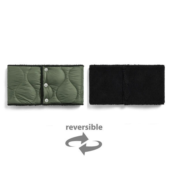 < オリーブ >TAION ミリタリー リバーシブル ダウンネックウォーマー-ソフトシェル TAION-R203ALSML-1拍卖